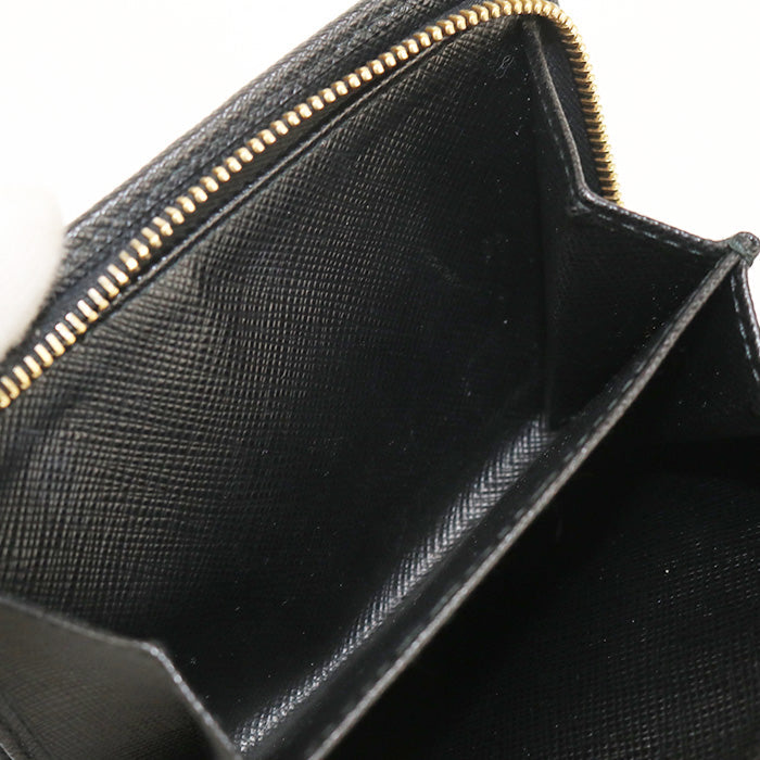 PRADA 1ML018 QWA F0002 Bi-fold wallet Safiano L-shaped zipper wallet leather Women