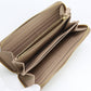 PRADA 1ML506 Long Wallet saffiano triangle Zipper Wallet leather beige Women