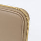 PRADA 1ML506 Long Wallet saffiano triangle Zipper Wallet leather beige Women