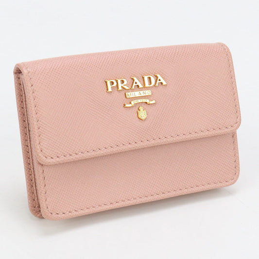 PRADA PR90296 Saffiano Leather Card Case name card holder pink Women
