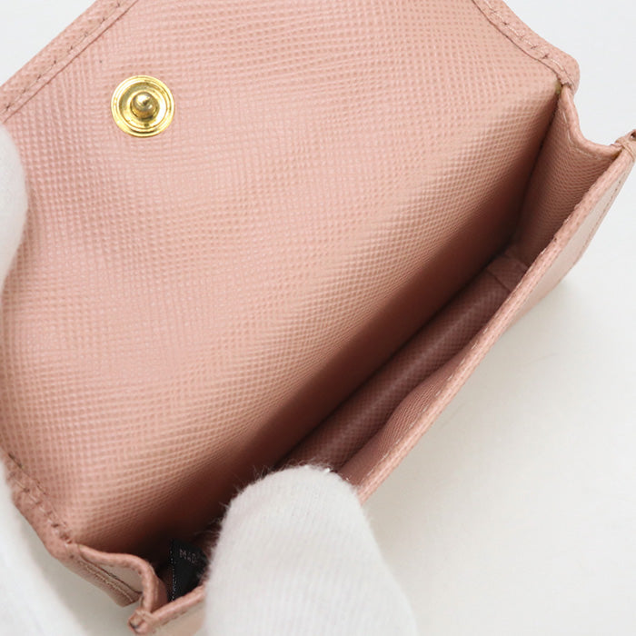 PRADA PR90296 Saffiano Leather Card Case name card holder pink Women