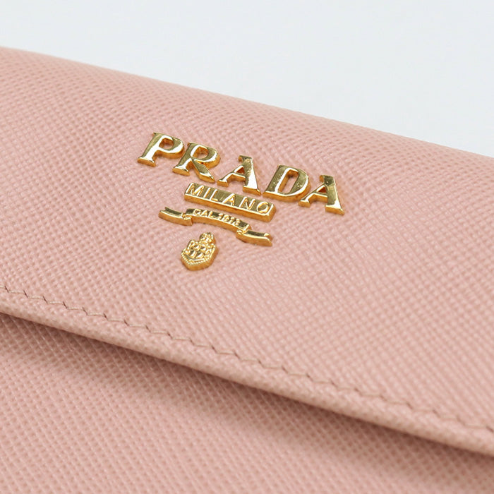 PRADA PR90296 Saffiano Leather Card Case name card holder pink Women