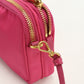 PRADA 1NF861 Shoulder Bag Mini Shoulder Bag Pochette Nylon,leather pink Women