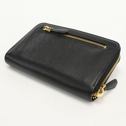 PRADA 1ML157 Medium wallet in leather Zip AroundWallet leather black Women