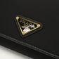 PRADA PR90529 Tessuto Triangle  Long wallet with  coin purse Nylon black  Women