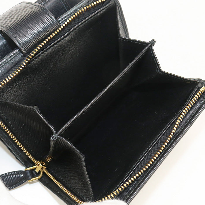 PRADA 1ML018 Vitello Leather Wallet Folded wallet/Vitello Leather black mens