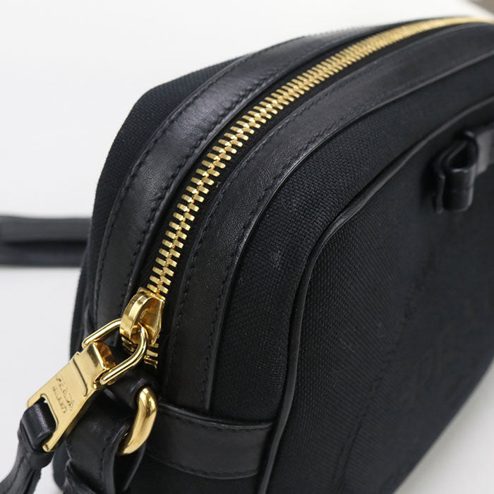 PRADA PR91042 Shoulder Bag canvas black  Women