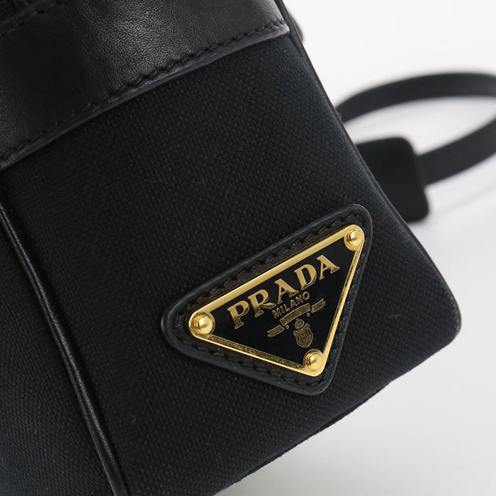 PRADA PR91042 Shoulder Bag canvas black  Women