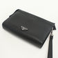 PRADA 2VF039 Clutch bag Safiano Pouch Business Bags leather black mens