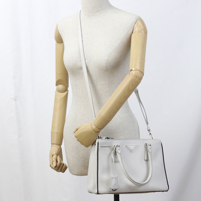 PRADA B2863Y NZV F0N13 2WAY Tote Bag/Safiano leather white Women