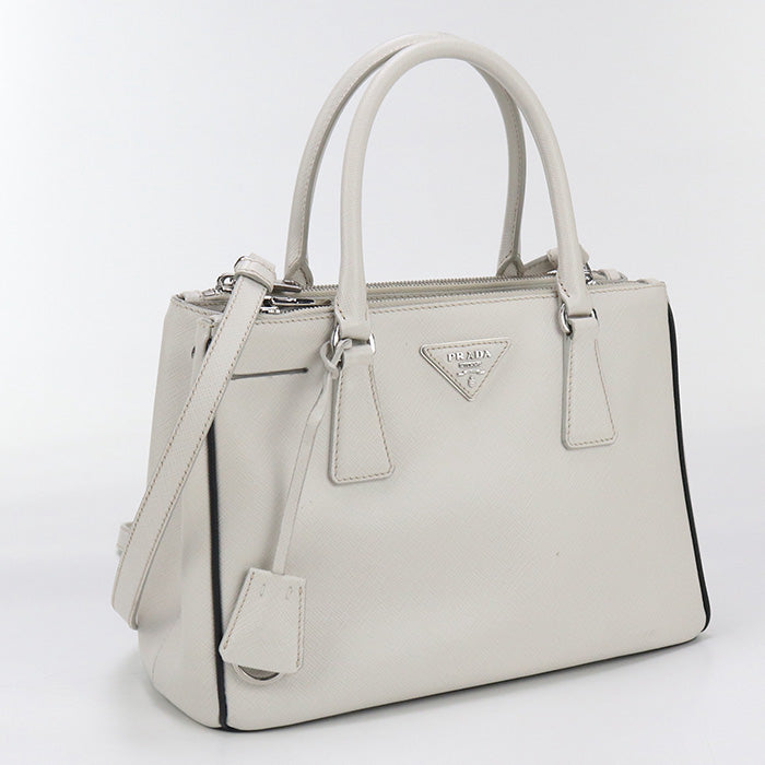 PRADA B2863Y NZV F0N13 2WAY Tote Bag/Safiano leather white Women