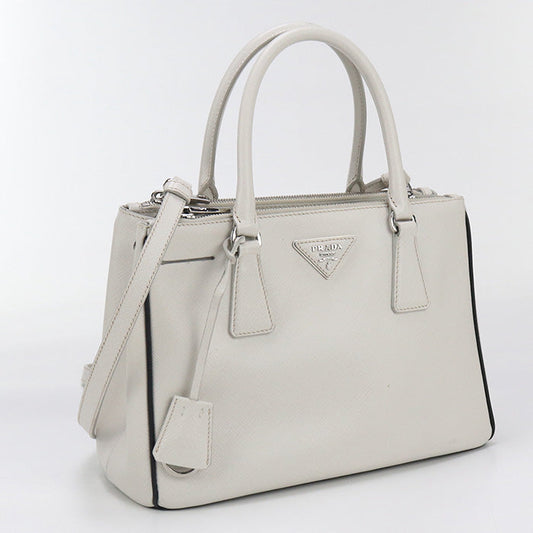 PRADA B2863Y NZV F0N13 2WAY Tote Bag/Safiano leather white Women