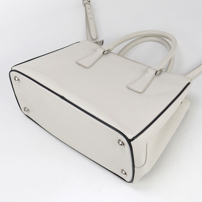 PRADA B2863Y NZV F0N13 2WAY Tote Bag/Safiano leather white Women