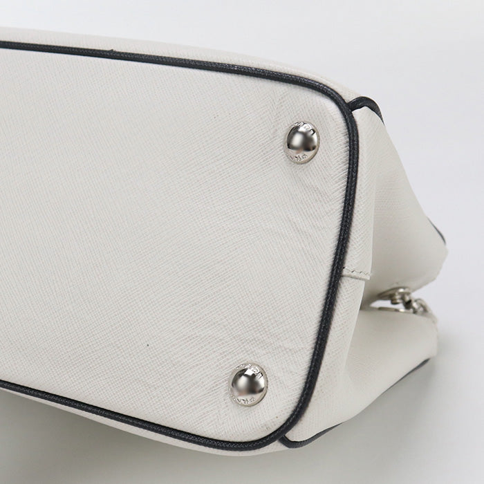 PRADA B2863Y NZV F0N13 2WAY Tote Bag/Safiano leather white Women