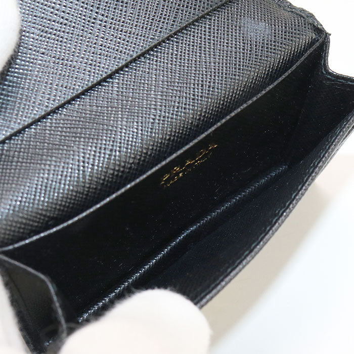 PRADA 1MC122 Card case Safiano Business Card Case leather black mens(unisex)