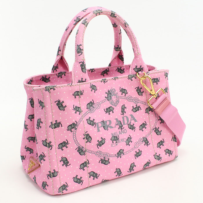 PRADA 1BG439 Tote Bag Canapa 2WAY Tote Bag canvas pink Women