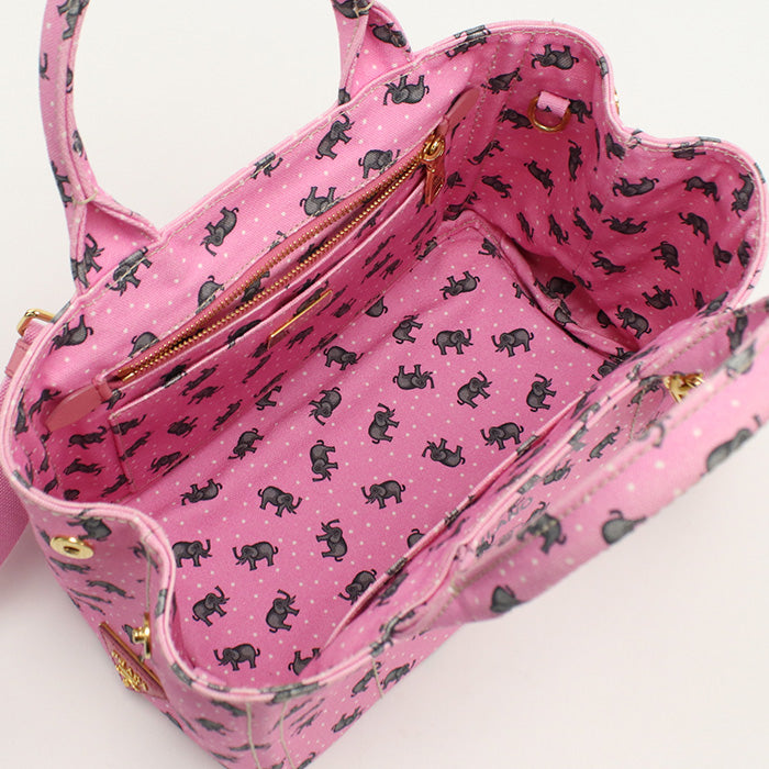 PRADA 1BG439 Tote Bag Canapa 2WAY Tote Bag canvas pink Women