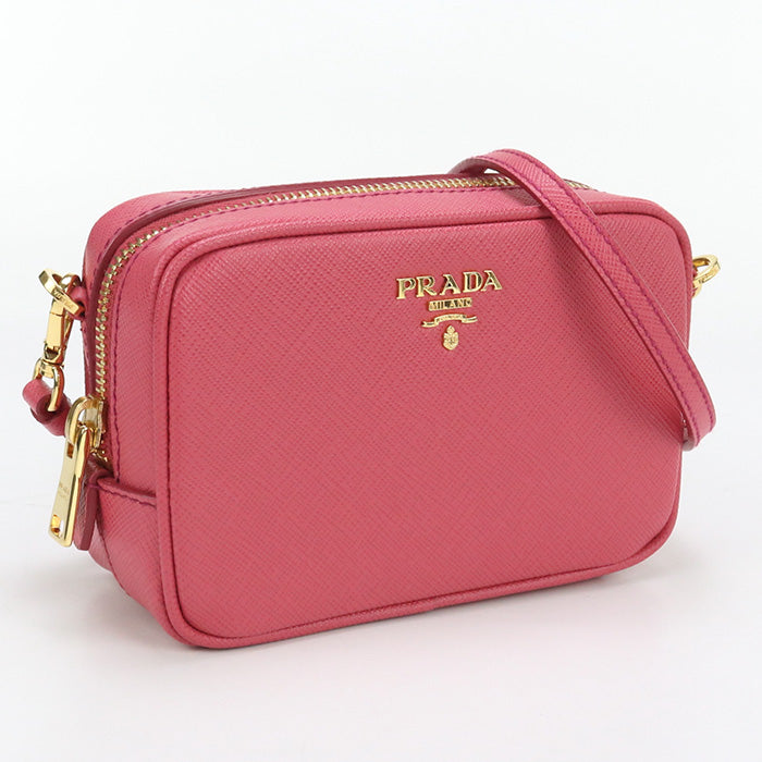 PRADA 1BH079 Shoulder Bag Safiano Mini Shoulder Bag leather pink Women