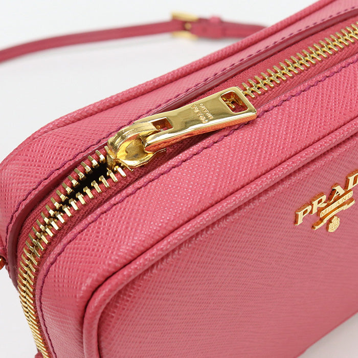 PRADA 1BH079 Shoulder Bag Safiano Mini Shoulder Bag leather pink Women