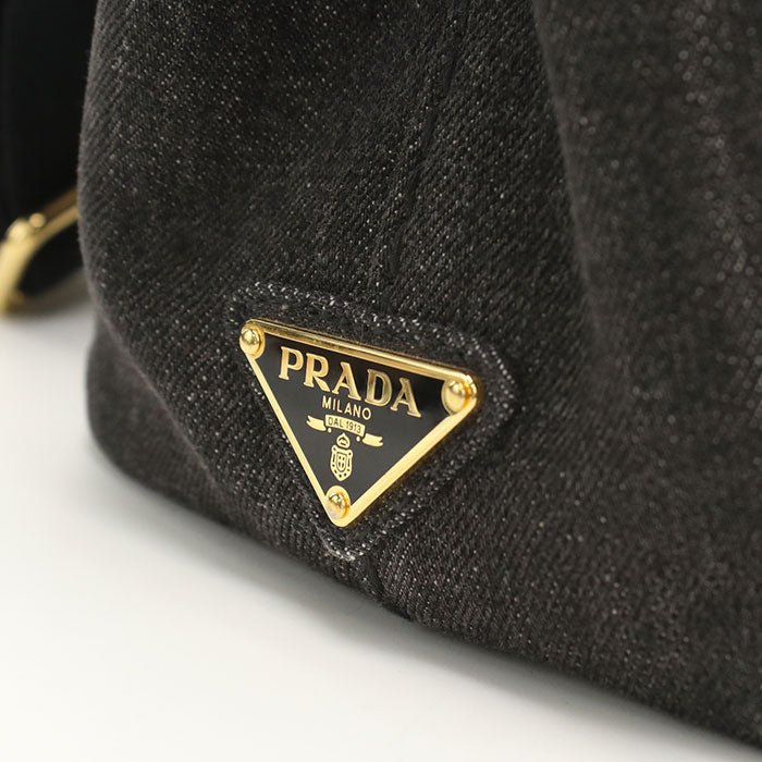 PRADA 1BG439 2WAY Canapa Tote Bag denim/2WAYTote Bag black Women