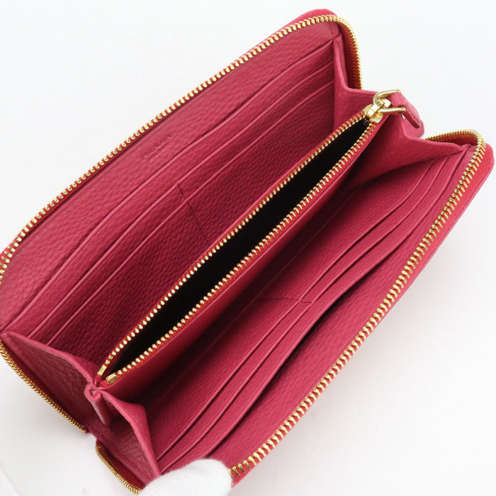 PRADA 1M0506 Long wallet Safiano Zipper Wallet leather pink Women