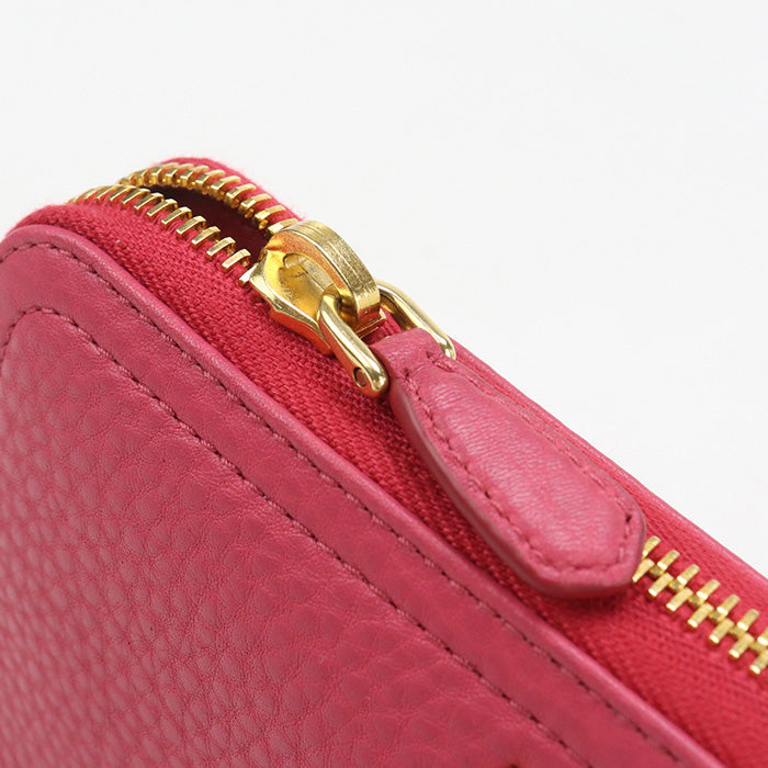 PRADA 1M0506 Long wallet Safiano Zipper Wallet leather pink Women