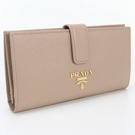 PRADA 1MV025 Long wallet Safiano Folding wallet leather pink Women