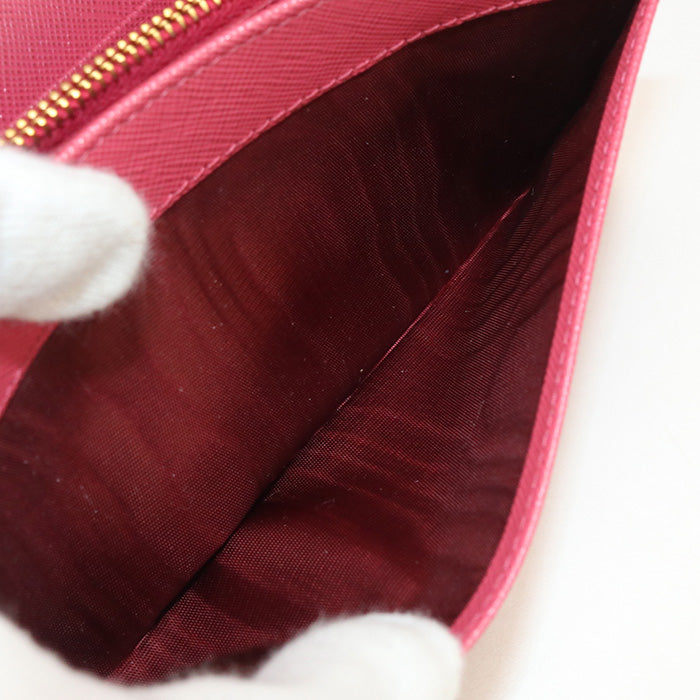 PRADA 1M1437 Long wallet Safiano Shoulder wallet/Chain wallet leather pink Women