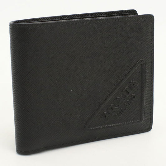 PRADA 2MO513 2D1Q Folded wallet Saffiano Leather Wallet leather black mens