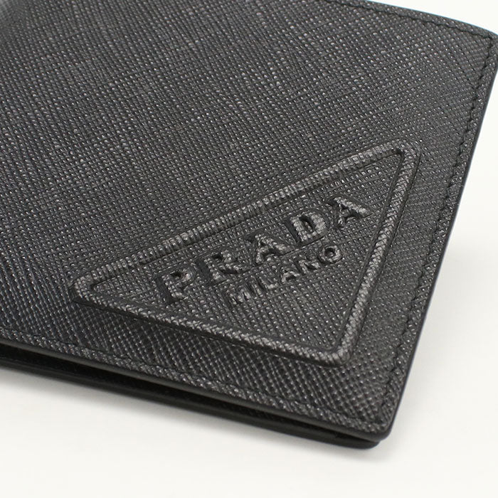 PRADA 2MO513 2D1Q Folded wallet Saffiano Leather Wallet leather black mens