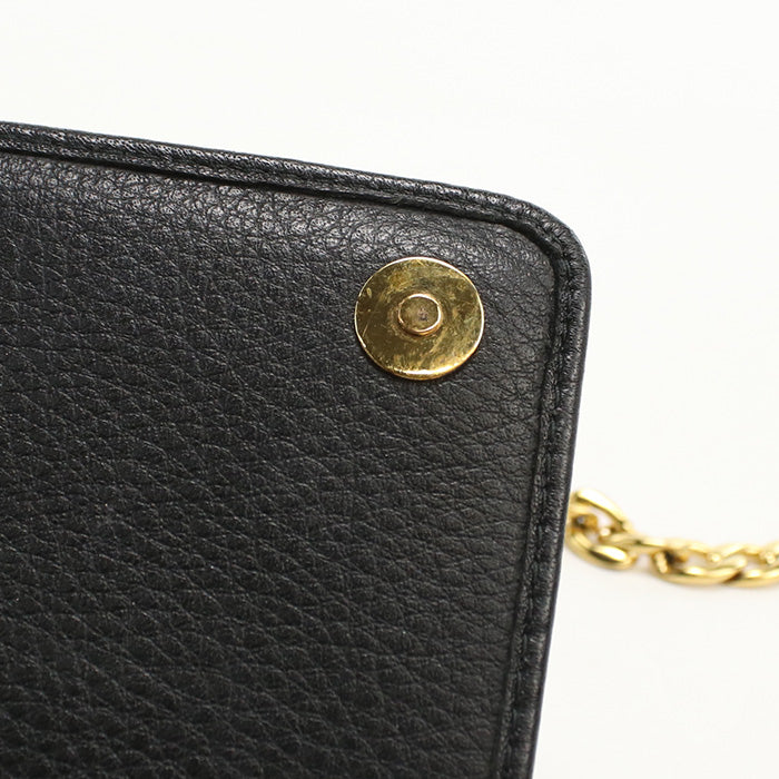 PRADA 1BP290 2E3A F0002 Chain wallet leather black Women