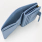 PRADA 1ML018 QHH F0637 saffiano triangle Folded wallet leather Blue Women