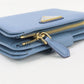 PRADA 1ML018 QHH F0637 saffiano triangle Folded wallet leather Blue Women