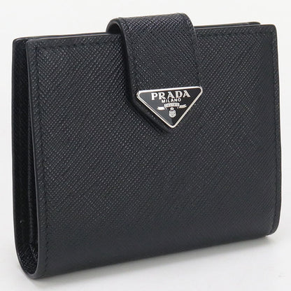 PRADA 2MO008 2DYG F0002 Saffiano Tab Folded wallet leather black mens