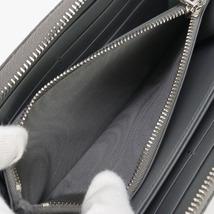 PRADA 2ML317 Zip around PurseZip Around leather gray mens