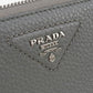 PRADA 2ML317 Zip around PurseZip Around leather gray mens