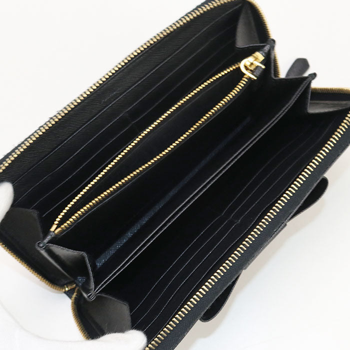 PRADA 1M0506 Zip around PurseZip Around/Safiano leather black Women