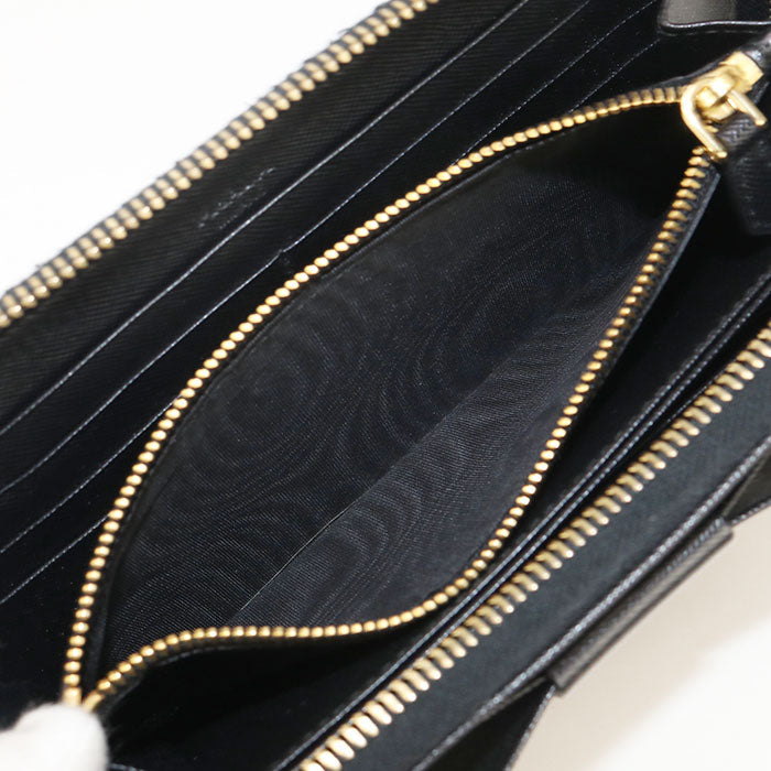 PRADA 1M0506 Zip around PurseZip Around/Safiano leather black Women
