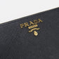 PRADA 1ML506 around long wallet Safiano leather PurseZip leather black Women