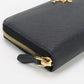 PRADA 1ML506 around long wallet Safiano leather PurseZip leather black Women