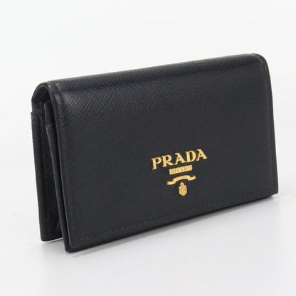PRADA 1MC122 Business card holder Safiano Card Case leather black Women(unisex)