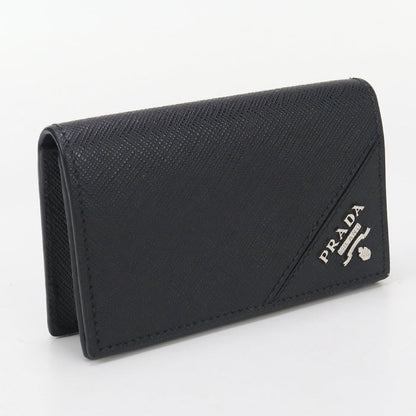 PRADA Saffiano Leather Card Case name card holder leather black mens