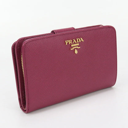 PRADA 1M1225 Folded wallet/Safiano leather purple Women
