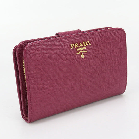 PRADA 1M1225 Folded wallet/Safiano leather purple Women