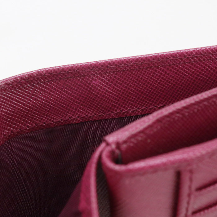PRADA 1M1225 Folded wallet/Safiano leather purple Women
