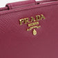 PRADA 1M1225 Folded wallet/Safiano leather purple Women