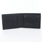 PRADA Wallet with coin purse Folded wallet leather black mens