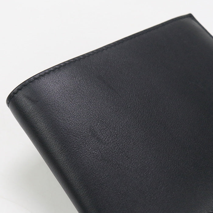 PRADA Wallet with coin purse Folded wallet leather black mens