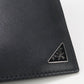 PRADA Wallet with coin purse Folded wallet leather black mens