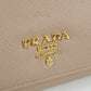 PRADA 1M0176 Three fold wallet/Safiano leather beige Women